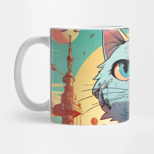 Futuristic Cyber Cat Mug